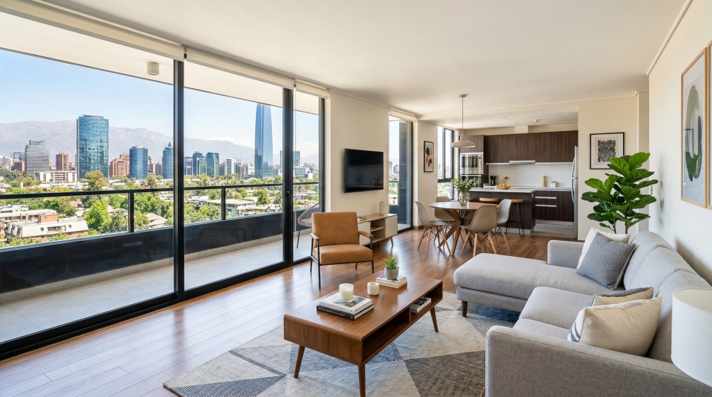 Departamento moderno amoblado para arrendar en Providencia Santiago
