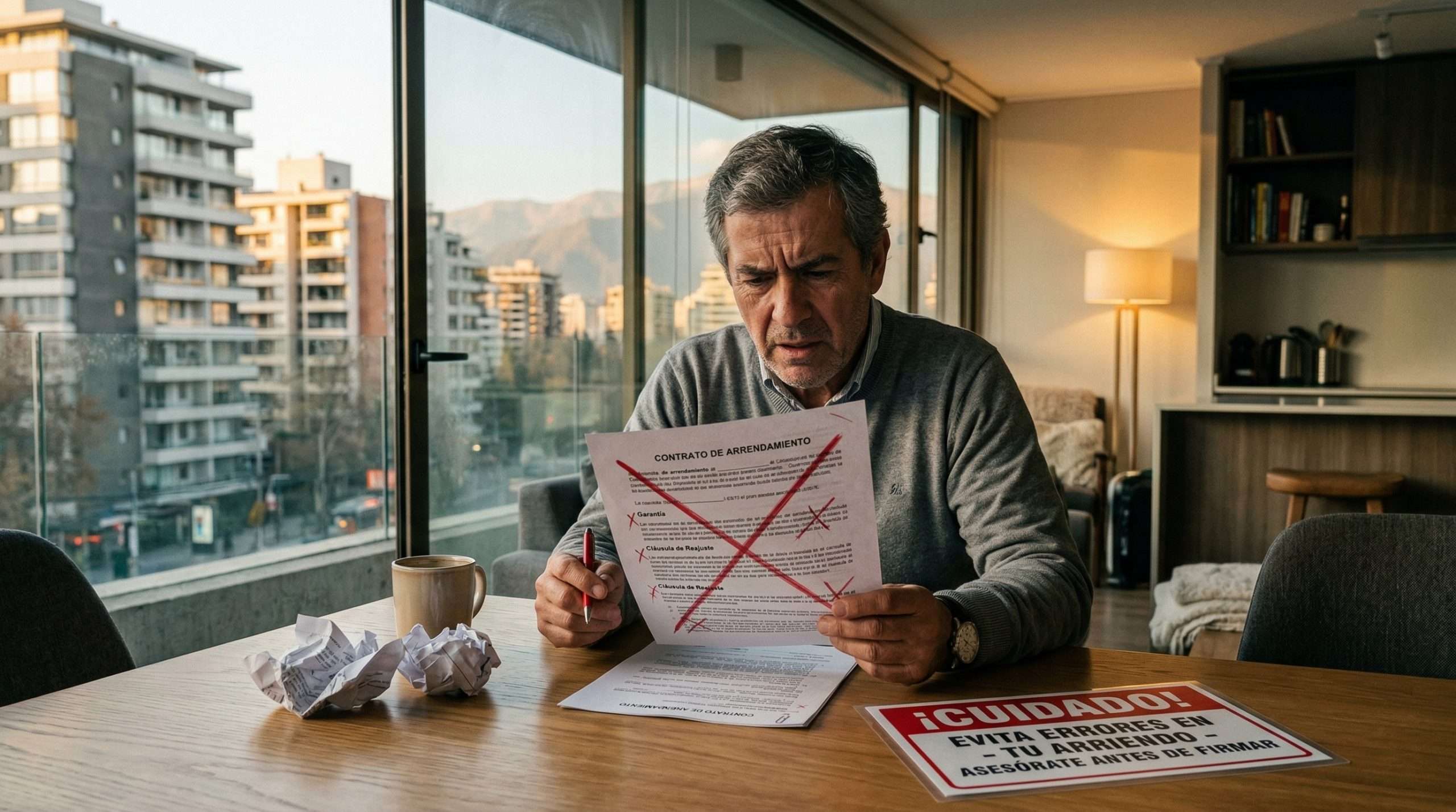 Propietario cometiendo errores al arrendar propiedad en Santiago Chile con senales de advertencia